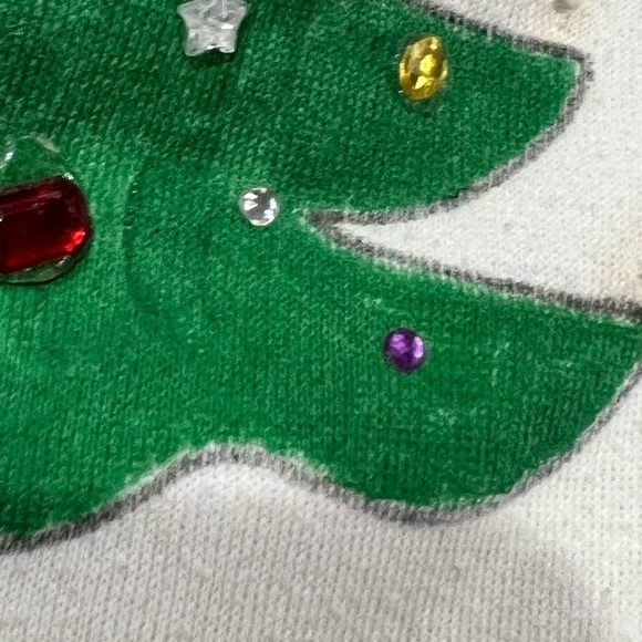 Vintage 1980s Christma Tree Ugly Xmas 80s Sweater Sweatshirt - Picture 7 of 8